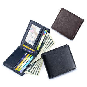 Leather Wallet with ID Window – Slim Bifold Wallet