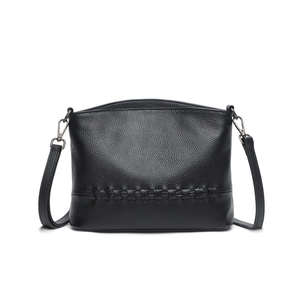 New Arrivals: Soft Leather Crossbody Bag with Handwoven Detail