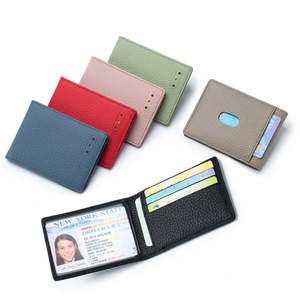 Leather RFID ID Card Holder with ID Window