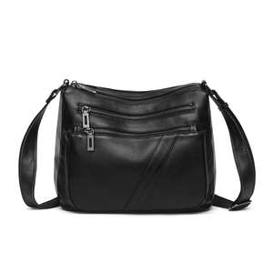 Leather Shoulder & Crossbody Bag - Multi Pocket Everyday Handbag