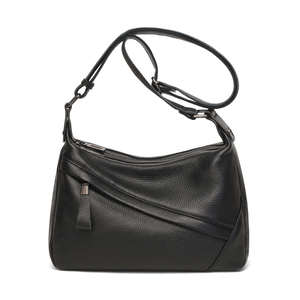 Leather Dual Zip Shoulder & Crossbody Bag