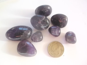 large drilled tumble amethyst - NZ Gems