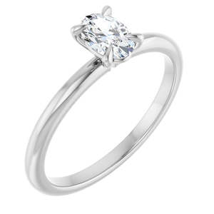 Half Carat Oval Lab Grown Diamond Engagement Ring