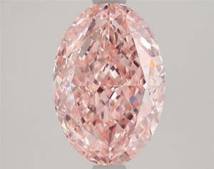 Diamonds: 2.76ct Oval Lab Grown Diamond (Colour Fancy Vivid Pink, Clarity VVS1, IGI Certified)
