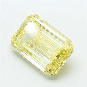 4.05ct Emerald Lab Grown Diamond (Colour Fancy Yellow, Clarity VVS2, IGI Certified)