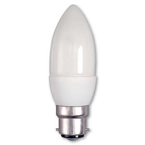 Candle Cfl: B22D 240V 11W CANDLE Warmwhite 8,000 Hour Life