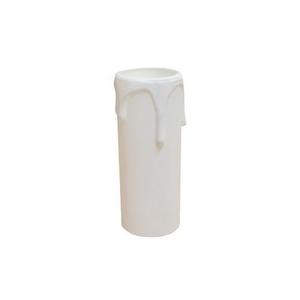 Candle: WHITE WAX CANDLE EFFECTS COVER FOR CHANDELIERS 26X65mm E14