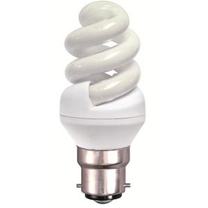 B22D Spiral 7W Warmwhite 10,000 Hour Life