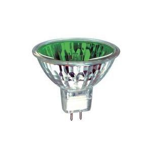 LAMP: GZ4 12V 20W CLOSED FRONT MR11 DICHROIC 20° Green