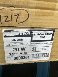 Blacklight: LAMP: T12 20W BLACKLIGHT WHITE