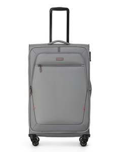 Frontpage: Tosca Luna-Lite Collection 77cm Softside checked four wheel trolley case TCA234A-Grey/Orange