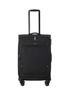 Frontpage: Tosca Luna-Lite Collection 65cm Softside checked four wheel trolley case TCA234B-Black/Grey