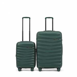 New Zealand Luggage Pilot Collection 2-Pce Polypropylene Trolley set 76/55cm NZ005-(Petrol)