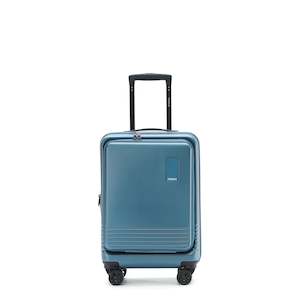 Cabin Luggage: Tosca 54cm-H Horizon Collection polycarbonate Carry-on front zippered opening trolley case TCA644C-Sapphire Blue