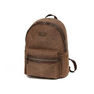 Backpacks: Tosca Waxed canvas collection 36cm back pack WC-012-Brown