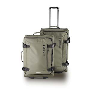 Sports Bags: Tosca Delta Collection 2-wheel stand up 2-pce set travel bags TCA970-60cm/70cm Khaki