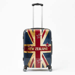 Nz Luggage Range: New Zealand Flag - Checked 67cm  - Polycarbonate Medium 4-Wheel Trolley Luggage NZ001B