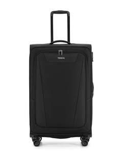 Checked Luggage: Tosca Altitude Collection 78cm Large Softside checked four-wheel trolley cases TCA188A-Black