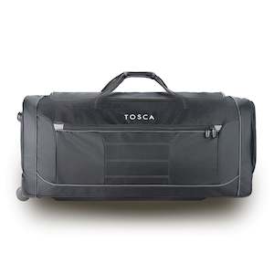 Sports Bags: Tosca 90cm Black Jumbo wheeled Sport Duffle Bag TCA794TWJ-Black-Grey trim