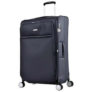 Eminent: Eminent 78cm Navy Luxury Soft-side Checked 8-wheel Trolley case S1880A-Navy