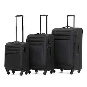 Tosca Sky-Runner Collection Soft side trolley cases Full-set 78cm/68cm/55cm TCA228 Black