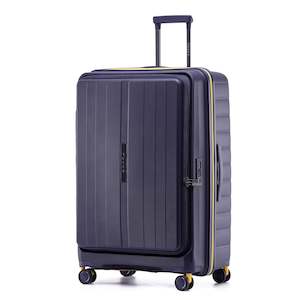 Luggage: Tosca Cruiser Collection front access polypropylene 77cm trolley case TCA875A Purple-Yellow trims