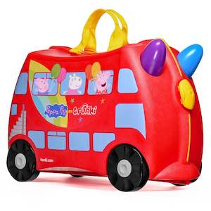 Luggage: TRUNKI Kids ride-on hard side carry on suitcase T0641 Peppas Arty Bus