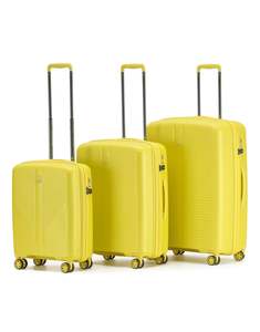 Tosca F-Lite Collection Polypropylene Full set 77/65/54cm Trolley cases TCA846-Yellow