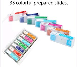 Microscope Accessories: 35 GLASS Prepared Microscope Slides