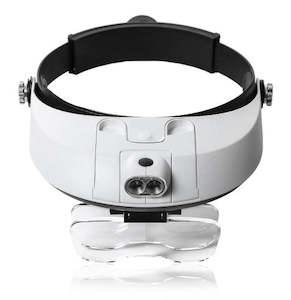 Head Mounted Magnifiers: EziVue 5 Lens LED Head Band Magnifier