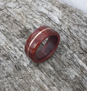 Exotic Jarrah Wood with Copper Band - NZ NATIVE WOOD RINGS