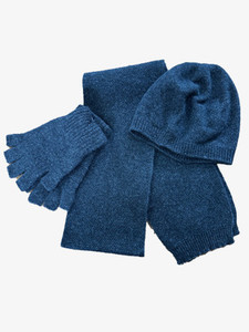Beanie, Fingerless Glove, Scarf Combo Possum Merino Silk NZNC