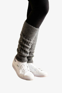 Cable Possum Merino Wool Leg Warmers KORU