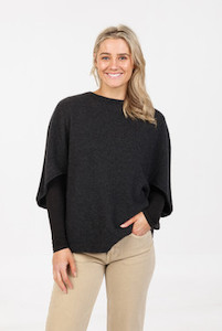 For Elegant Evenings: Split Sleeve Poncho Top NATIVE WORLD