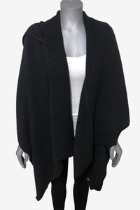 Cape with Detachable Hood Possum Merino Wool Silk KORU
