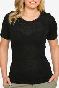 Short Sleeve Fine Rib Merino Crew Neck Tee NZNC