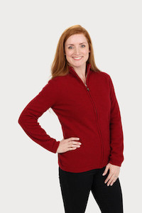 For Elegant Evenings: Plain Zip Possum Merino Wool Silk Jacket NATIVE WORLD