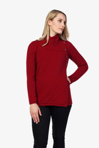 Women's Knitwear: Asymmetric Possum Merino Wool Jacket NATIVE WORLD