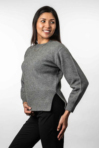 Women's Knitwear: Split Hem Possum Merino Silk Jumper KORU