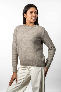 Women's Knitwear: Moss Stitch Possum Merino Silk Plated Jumper