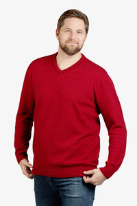 Products: Vee Neck Possum Merino Silk Sweater NZNC