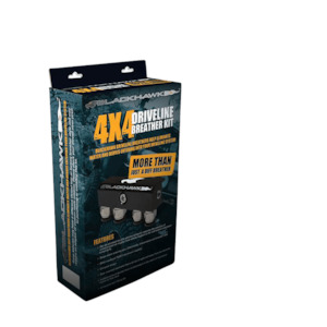 Drive Train: Blackhawk Diff Breather 4 Port kit - to suit Toyota Nissan Holden Isuzu Jeep Mitsubishi
