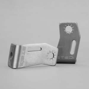 STEDI Side Brackets for LED Light Bars Brushed Stainless 59mm Profile