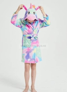 Kids galaxy star unicorn robe