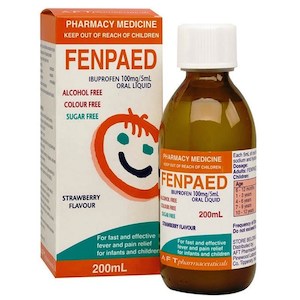 Fenpaed Ibuprofen Oral Liquid - 200ml Bottle, 100mg/5ml Dosage