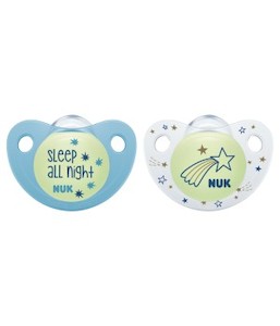 Nuk Glow In Dark Sil Sooth. Sz3 2Pk