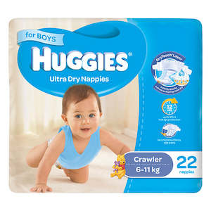 Nappies And Pins: Huggies Ultra Dry Crawler Boy 22s