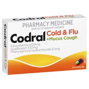 Codral Cold/Flu +Mucus Cough 24 Caps
