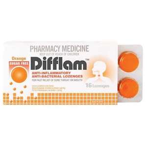 Difflam Orange Sugarfree Lozenges 16s