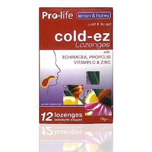 Prolife Coldez Lemon & Honey 12 Lozenges